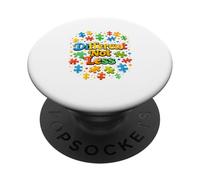 Diferente no Menos | Rompecabezas Colorido de Conciencia sobre el Autismo PopSockets PopGrip Adhesivo