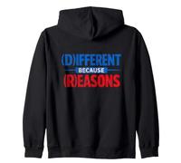Diferente Porque Razones Divertida sátira política Sudadera con Capucha