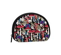 Diferentes Hongos, Cartera, Bolsa de Maquillaje, Bolsa de Almacenamiento para Mujer, Monedero pequeño, Bolsa de Cambio de Carcasa