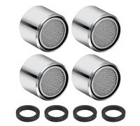 Diffaxy 4 unidades de aireadores M22 para grifos de cocina, filtro de grifo con carcasa de latón cromado, rosca interior, ahorro de agua, para baño, cocina