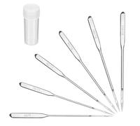 Diffaxy 60 unidades de máquina de coser en 6 groBen: 65/9,75/11,80/12,90/14,100/16 y 110/18 agujas universales para máquina de coser doméstica
