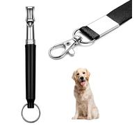 Diffaxy Silbato ultrasónico para perros de alta frecuencia, silencioso, frecuencia ajustable, silbato de entrenamiento para perros, apto para la mayoría de las razas, negro