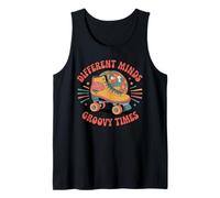 Different Minds Groovy Times - Patines Retro para TDAH y Autismo Camiseta sin Mangas