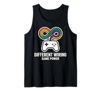Different Wiring Same Power Neurodiversidad Gaming Camiseta sin Mangas