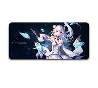 Different World from Zero Alfombrilla de Ratón Anime Gaming Mouse Pad XXL 900x400x3 mm,Impermeable con 3mm Base de Goma Antideslizante,Special-Textured Superficie para Ordenador, PC y Laptop, E
