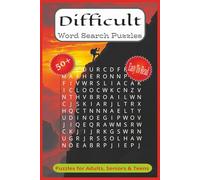Difficult Word Search Puzzle Book: Word Searches with Easy to Read Print about Difficult,Challenging, Demanding and more | 6x9 inches, 110 pages | 50+ ... Gift for Vacations, Free Times, Holidays