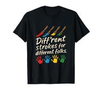 Diff'rent Strokes Diversity Unity - Pincel artístico Camiseta