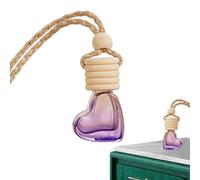Diffus - Difusor de ambientador de aire para coche, 6 ml de colgantes para perfumes de coche de corazón - Adorno de botella de aromaterapia de fragancias vacías para coche y decoración del hogar