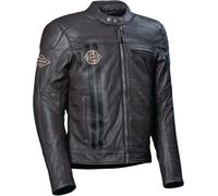 DIFI Boston Chaqueta de cuero para moto, negro-marrón, tamaño 62 para Hombres