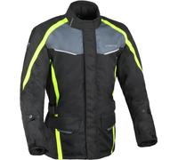 DIFI Cage Aerotex Chaqueta textil de moto impermeable, negro-amarillo, tamaño M para Hombres