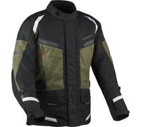 DIFI Horizon Aerotex Chaqueta Textil de Motocicleta Impermeable, negro/verde, Talla L