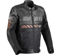 DIFI Iconic Chaqueta de cuero para motocicleta, negro/marrón, Talla 56