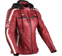 DIFI Jolene 3 Chaqueta de cuero para moto para mujeres, rojo, Talla M
