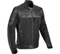 DIFI Memphis Chaqueta de moto de cuero / textil, negro, tamaño 56 para Hombres