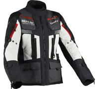 DIFI Sierra Nevada 4 Aerotex Chaqueta impermeable para motocicletas, Gris/negro/rojo, Talla S