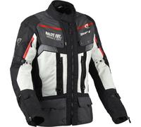 DIFI Sierra Nevada 4 Chaqueta Textil de Motocicleta Impermeable, Gris/negro/rojo, Talla S