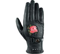 DIFI Twinkle Rose Guantes de moto para mujer, negro-rojo, tamaño L