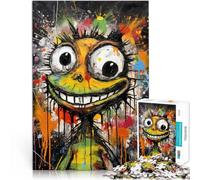 Difícil Difícil Arte Callejero de Grafiti de Gecko Rompecabezas para Adultos 1000 Piezas 26x38cm Decoración artística del hogar