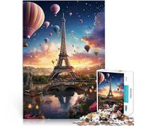 Difícil Difícil Torre Eiffel de París Puzzles de 1000 Piezas para Adolescentes 38x52cm Juego Educativo para cumpleaños y Navidad. para Mayores de 14 años