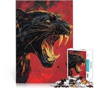 Difícil y desafío Rugido de la Pantera Negra Rompecabezas para Adultos de 1000 Piezas 26x38cm Trato como Regalo para Toda la Familia