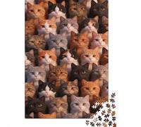 Dificultad Alta e Interesante Puzzle 1000 Piezas Cartón Puzzle Grande Adulto Difícil Muchos Gatos Coleccionistas Padres E Hijos 70x50cm/1000pcs