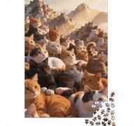 Dificultad Alta e Interesante Puzzle 1000 Piezas Cartón Puzzle Grande Adulto Difícil Muchos Gatos Coleccionistas Padres E Hijos 38x26cm/1000pcs