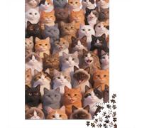 Dificultad Alta e Interesante Puzzle 1000 Piezas Cartón Puzzle Grande Adulto Difícil Muchos Gatos Coleccionistas Padres E Hijos 38x26cm/1000pcs