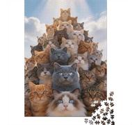 Dificultad Alta e Interesante Puzzle 1000 Piezas Cartón Puzzle Grande Adulto Difícil Muchos Gatos Coleccionable Padres E Hijos 52x38cm/1000pcs