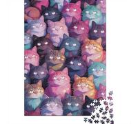 Dificultad Alta e Interesante Puzzle 1000 Piezas Cartón Puzzle Grande Adulto Difícil Muchos Gatos Educa Padres E Hijos 70x50cm/1000pcs