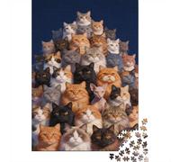 Dificultad Alta e Interesante Puzzle 1000 Piezas Cartón Puzzle Grande Adulto Difícil Muchos Gatos Puzzle Familiar Padres E Hijos 70x50cm/1000pcs