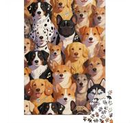 Dificultad Alta e Interesante Puzzle 1000 Piezas Cartón Puzzle Grande Adulto Difícil Muchos Perros Coleccionable Padres E Hijos 38x26cm/1000pcs