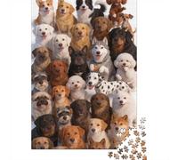 Dificultad Alta e Interesante Puzzle 1000 Piezas Cartón Puzzle Grande Adulto Difícil Muchos Perros Puzzle Familiar Padres E Hijos 38x26cm/1000pcs