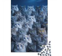 Dificultad Alta e Interesante Puzzle 1000 Piezas Cartón Puzzle Grande Adulto Relajarse Muchos Gatos Educa Padres E Hijos 70x50cm/1000pcs
