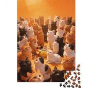 Dificultad Alta e Interesante Puzzle 1000 Piezas Cartón Puzzle Grande Adulto Relajarse Muchos Gatos Educa Padres E Hijos 70x50cm/1000pcs