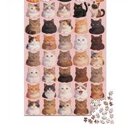 Dificultad Alta e Interesante Puzzle 1000 Piezas Cartón Puzzle Grande Adulto Relajarse Muchos Gatos Coleccionistas Padres E Hijos 70x50cm/1000pcs
