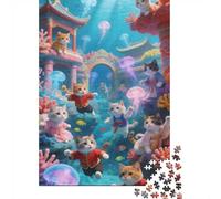 Dificultad Alta e Interesante Puzzle 1000 Piezas Cartón Puzzle Grande Adulto Relajarse Muchos Gatos Puzzle Familiar Padres E Hijos 38x26cm/1000pcs