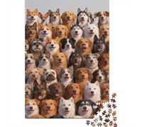 Dificultad Alta e Interesante Puzzle 1000 Piezas Cartón Puzzle Grande Adulto Relajarse Muchos Perros Educa Padres E Hijos 52x38cm/1000pcs
