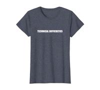 Dificultades Técnicas Camiseta, Mujer, Azul Jaspeado, 3XL