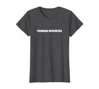 Dificultades Técnicas Camiseta, Mujer, Jaspeado Oscuro, XL