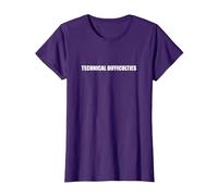 Dificultades Técnicas Camiseta, Mujer, Morado, 3XL