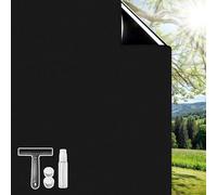 DIFIT Vinilos para Cristales, Vinilo Negro Esmerilado Opaco Que Bloquea la Luz y Ofrece Privacidad, Lámina Electrostática Reutilizable, Anti-UV, Ideal para Hogar, Oficina y Dormitorio, 75 x 200 cm