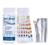 DIFLAX 150 Piezas Tiras Reactivas Piscina, Medidor Cloro PH Piscinas, Test Piscinas,Tiras PH Cloro,Test PH y Cloro Piscina,Analizador Cloro PH,6 En 1 Tiras de Prueba de Agua Para Piscina, Spa, Jacuzzi