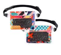 DIFLAX 2 Piezas Bolsa Impermeable, Riñonera Estanca, Dry Bag - IPX8 con Ventana Transparente para Deportes Acuáticos, Playa, Natación - Diseño Colorido 22X17Cm