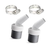 DIFLAX 2 Piezas Empalme para Tubo Desague Lavadora y Lavavajillas, kit union lavadora secadora con Tubo Ø40 mm y Entrada Ø18-23 mm, Adaptor para Manguera Desagüe Incluye 1 abrazadera metálica