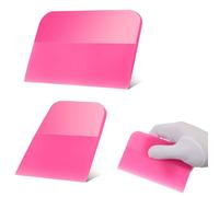 DIFLAX 2 Piezas Espátula para Lámina Herramientas Instalación Tintado con Raspador Escurridor de Goma Antiarañazos para Coche Adecuados para Envoltura de Vinilo y Herramienta para Coches (Rosa)