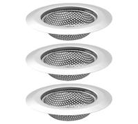 DIFLAX 3 Piezas Colador Fregadero, Filtro Desague Ducha, Tapon Fregadero Cocina, Rejilla Desague Ducha, Filtro Fregadero Cocina, De Acero Inoxidable, Atrapa Pelos, Para Cocina, Baño, Protector