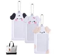 DIFLAX 3 Piezas Photocards Stray Kids,Photocard Holder,Lucky Photocard,Peluche Puppy Card Sleeves,Picture Frames,Top Loaders for Cards,Photocard Holder Keychain,Cute Design