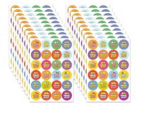 DIFLAX 480 Piezas Pegatinas Recompensa "Well Done" Estrellas, 17.5cm, Colores, para Maestros y Niños