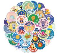 DIFLAX 50 Pegatinas Infantiles Redondas Animales Motivacionales Recompensa, Stickers Niños Animales Bonitas, Para Niños, Escuela