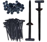 DIFLAX 50 Piezas Bridas Plastico, Bridas, Hebillas para Bridas, Nailon-Bridas, Plástico-Bridas, Universales, Autobloqueantes, Resistentes, Para Reparaciones Automáticas, Uso Cotidiano